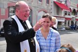 2011 Lourdes Pilgrimage - Archbishop Dolan with Malades (125/267)